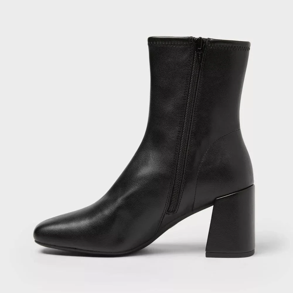 Women's Pippa Heeled Boots by A New Day Black Size 11 New With‎ Tags